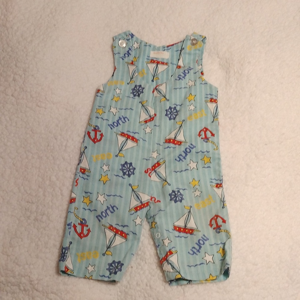 Health-tex Vintage 18 Month Onesie - Nautical Themed - Blue